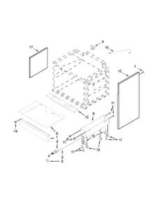 Chassis Parts Diagram and Parts List for JLRP436WP00  Jenn-Air Range