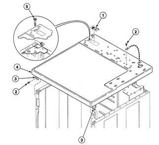 Cabinet Top Diagram and Parts List for SDE107WF99L6  Speed Queen Dryer