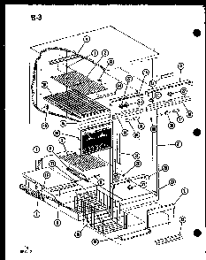 Freezer Shelves Diagram and Parts List for SRI19F-1-A-P75400-6WA  Amana Refrigerator