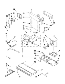 Unit Parts Diagram and Parts List for JFC2089WTB7  Jenn-Air Refrigerator