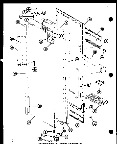 Refrigerator Door Assembly Diagram and Parts List for SR19F1-L-P77000-8WL  Amana Refrigerator