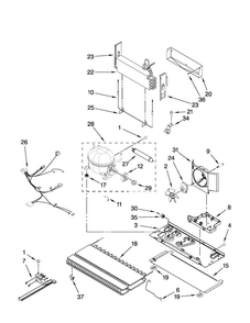 Unit Parts Diagram and Parts List for ABB1921WEW1  Amana Refrigerator