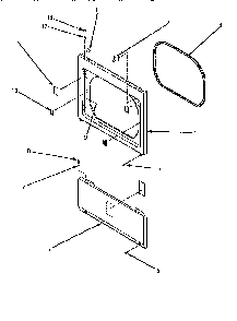 Lower Access Panel, Front Panel & Seal Diagram and Parts List for LE1007W-P1177601WW  Amana Dryer