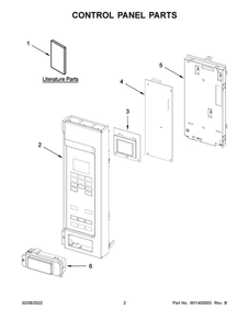 Control Panel Parts Diagram and Parts List for MMV4207JB00  Maytag Microwave