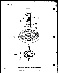 Transmission Assembly And Balance Ring Diagram and Parts List for TAA200 P75751-13W Amana Washer