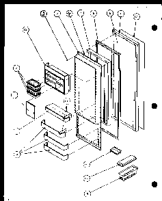 Refrigerator Door Diagram and Parts List for SBD20H-P7836031W  Amana Refrigerator