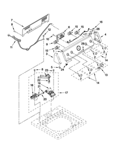 Console And Water Inlet Parts Diagram and Parts List for MVWC450XW3  Maytag Washer