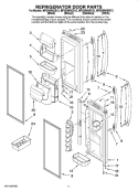 REFRIGERATOR DOOR PARTS Diagram and Parts List for MFI2568AEB12  Maytag Refrigerator