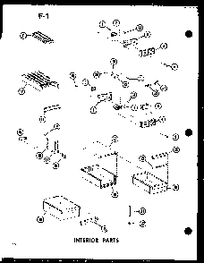 Interior Parts Diagram and Parts List for TL20F-P75288-15W  Amana Refrigerator