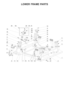 Lower Frame Parts Diagram and Parts List for MXS65PDATS  Maytag Washer