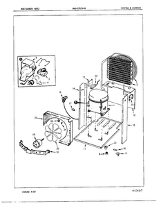 System/chassis Diagram and Parts List for 93156A  Admiral Dehumidifier