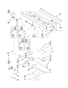 Manifold Parts Diagram and Parts List for MGT8655XB00  Maytag Range