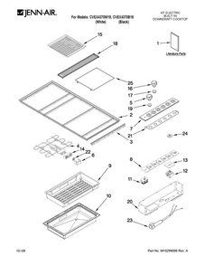 Cooktop Parts Diagram and Parts List for CVEX4370B18  Jenn-Air Cooktop