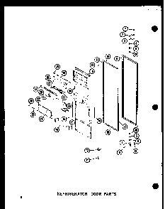 Refrigerator Door Parts Diagram and Parts List for SRI519D-P73900-19W  Amana Refrigerator
