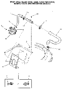 Water System Diagram and Parts List for NA8831L33938  Speed Queen Washer