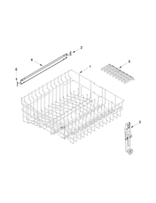 Upper Rack And Track Parts Diagram and Parts List for MDB7749SBB0  Maytag Dishwasher