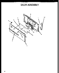 Door Assembly Diagram and Parts List for SBE22AX P1142412NL Amana Range