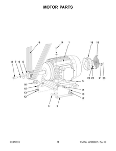 Motor Parts Diagram and Parts List for MFS230PAVS  Maytag Washer