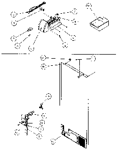 Factory Installed Ice Maker Diagram and Parts List for TXI22R-P1168004W  Amana Refrigerator
