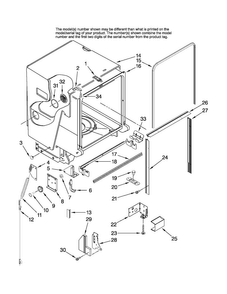 Tub And Frame Parts Diagram and Parts List for MDB8951BWQ0  Maytag Dishwasher