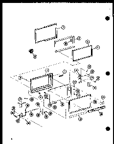 Door Diagram and Parts List for RC10B-DD P73547-2M Amana Microwave