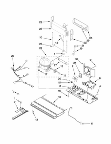 Unit Parts Diagram and Parts List for G32026PEKW3  Maytag Refrigerator
