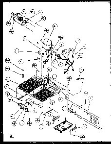 Machine Compartment - Panasonic Compressor Diagram and Parts List for SQD25MB3W-P1153404WW  Amana Refrigerator