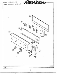 Control Panel Diagram and Parts List for LNC8749A77  Maytag Dryer
