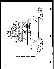 Refrigerator Door Parts Diagram and Parts List for SD19W-C-P60340-36WC  Amana Refrigerator