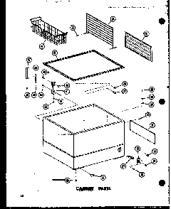 Cabinet Parts Diagram and Parts List for C11F-AG P60116-41WG Amana Freezer