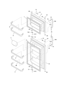 Doors Diagram and Parts List for CRT182NB5  Crosley Refrigerator