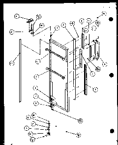 Section 4 Diagram and Parts List for SL22JB-P1116006W  Amana Refrigerator