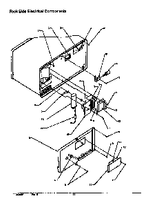 Back Side Electrical Components Diagram and Parts List for SNAC700D-SNAC700D  Amana Microwave