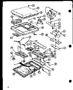 Section 2 Diagram and Parts List for AKC-4B P85123-8S Amana Cooktop