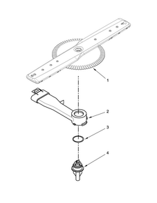 Lower Washarm Parts Diagram and Parts List for MDB6769PAW4  Maytag Dishwasher