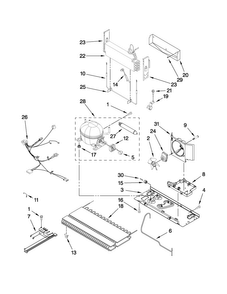 Unit Parts Diagram and Parts List for AB2526PEKW4  Amana Refrigerator