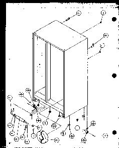 Drain And Rollers Diagram and Parts List for 36501W-P1121705WW  Amana Refrigerator