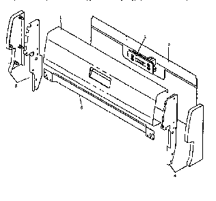 Backguard Assembly Diagram and Parts List for RLN381UL P1142962NL Caloric Range