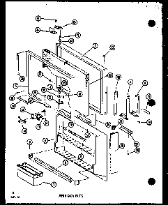 Upper Door Parts Diagram and Parts List for TD523E-P75288-1W  Amana Refrigerator