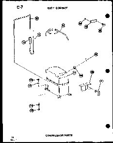 Compressor Parts Diagram and Parts List for 11-5J P54336-67R Amana Air Conditioner