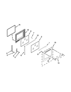 Door Parts Diagram and Parts List for MER8650ES0  Maytag Range
