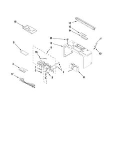 Cabinet And Air Flow Parts Diagram and Parts List for MMV5207BCB18  Maytag Microwave