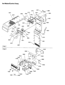 Ice Maker/control Assembly Diagram and Parts List for SXD26VL-P1315202WL  Amana Refrigerator
