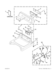 Part Location Diagram of W10562319 Whirlpool CONSOLE