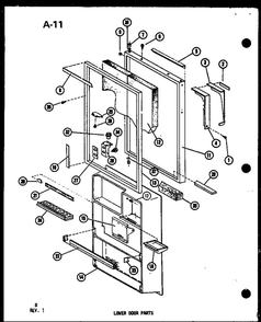 Lower Door Parts Diagram and Parts List for TSC-18E-A-P74568-2WA  Amana Refrigerator