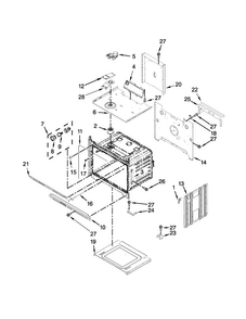 Upper Oven Parts Diagram and Parts List for MEW9630DS00  Maytag Wall Oven