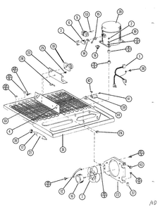 Top Mount Page 7 Diagram and Parts List for TC22N-P116205W  Amana Refrigerator