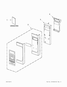 Control Panel Parts Diagram and Parts List for AMV2175CW0  Amana Microwave
