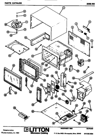 Page 1 Diagram and Parts List for 2008100  Maytag Microwave