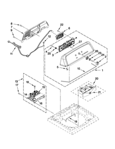 Console And Dispenser Parts Diagram and Parts List for MVWX5SPAW0  Maytag Washer